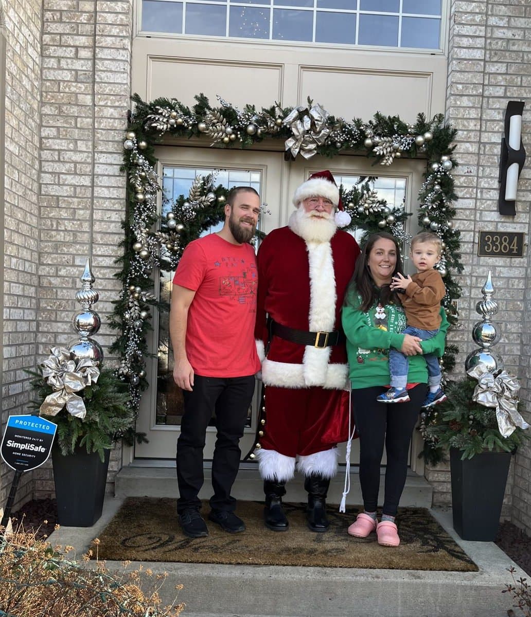 santa at the front door